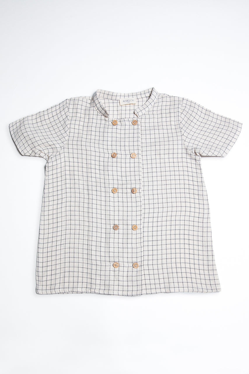 Blouse KOMBU | fr: VICHY ECRU | en: ECRU GINGHAM