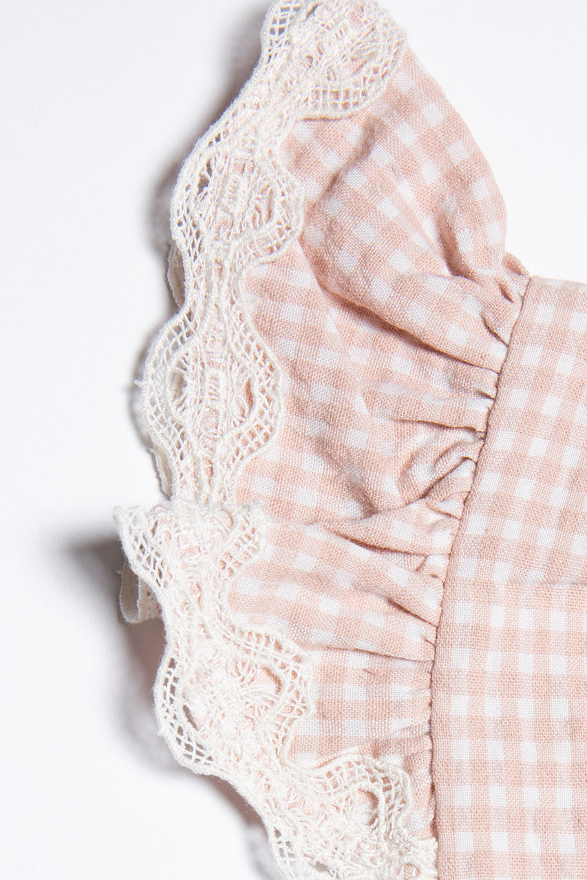 TOP DEMOISELLE | FR: VICHY NUDE | EN: NUDE GINGHAM