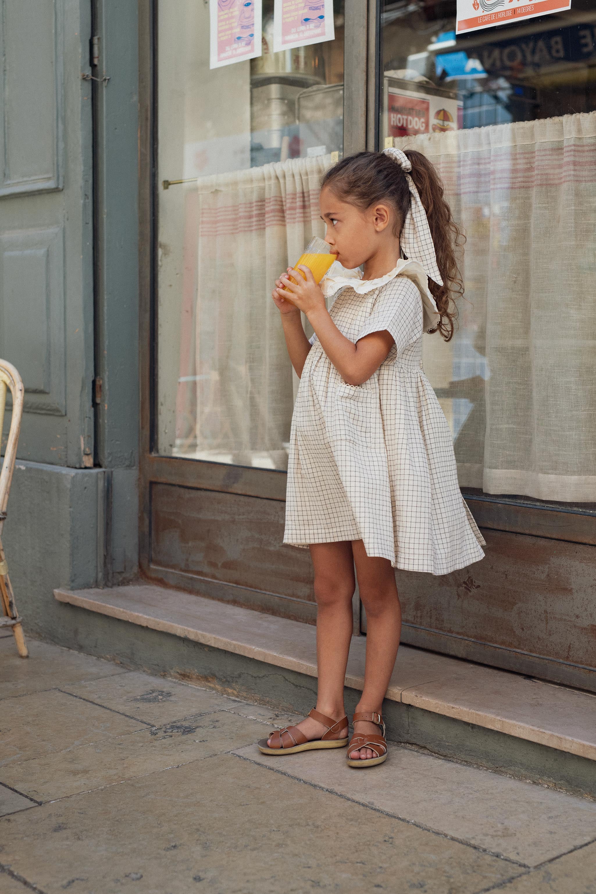 ROBE COMETE | FR: VICHY ECRU | EN: ECRU GINGHAM