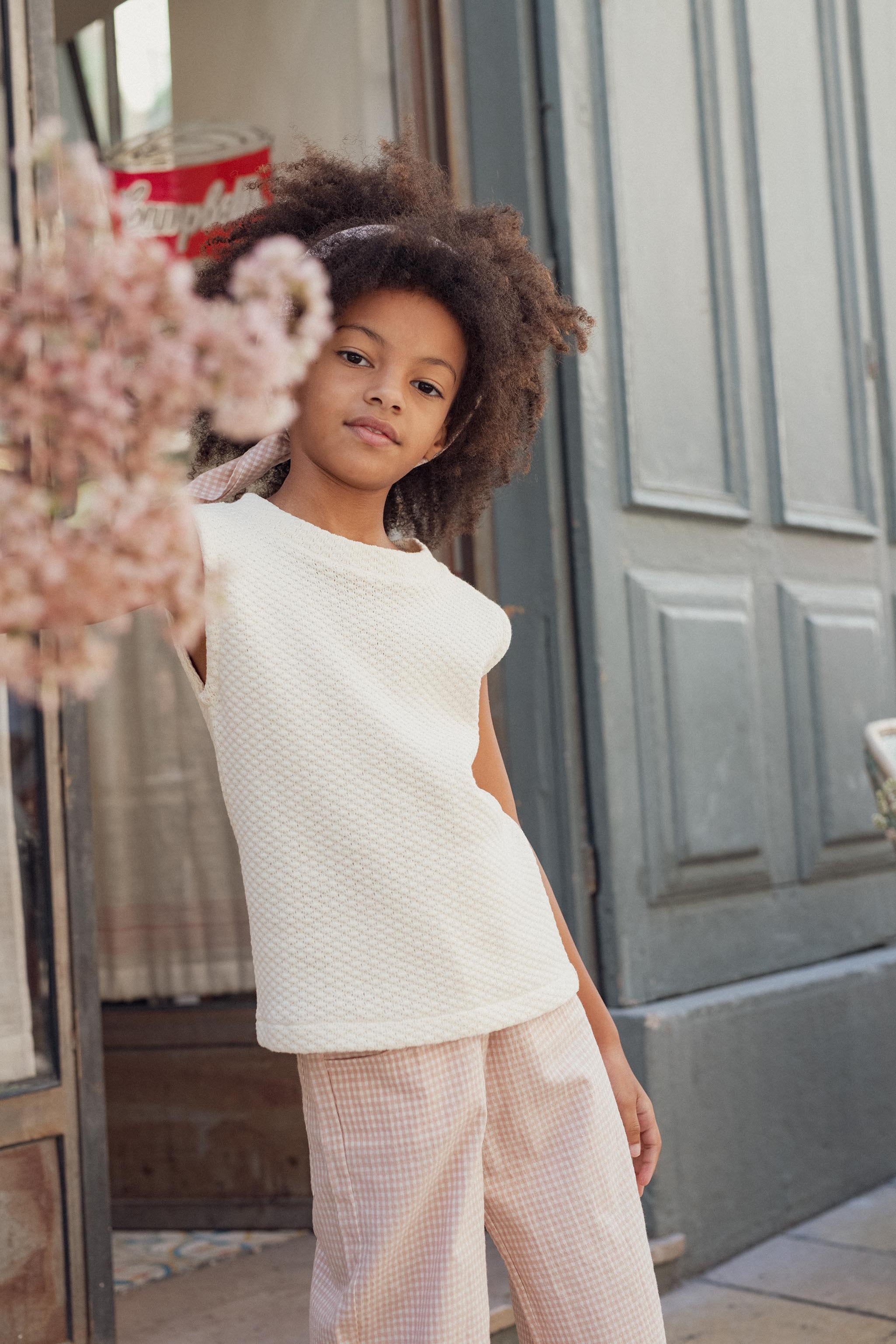Pantalon MARGUERITE | fr: VICHY NUDE | en: NUDE GINGHAM