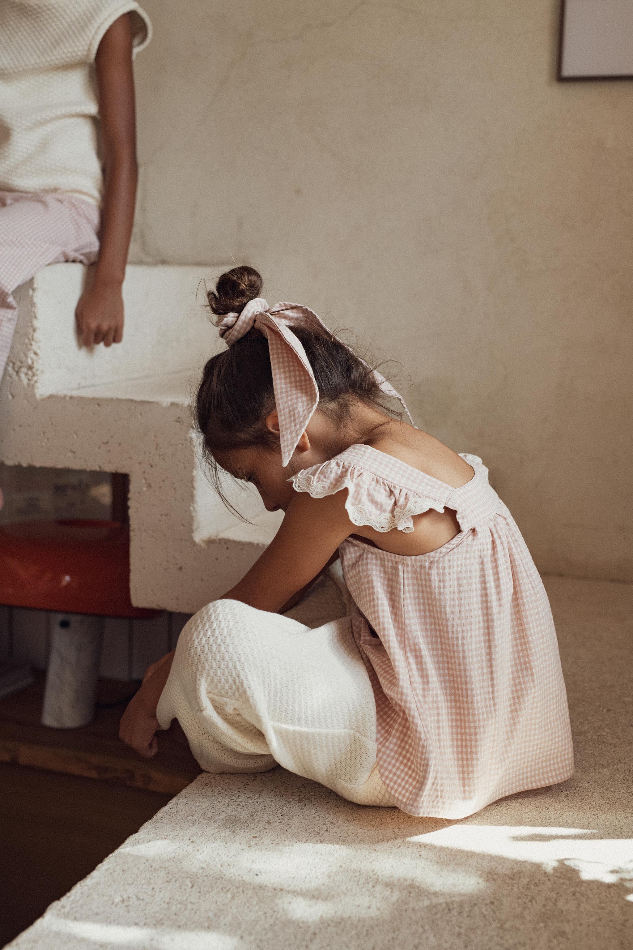 TOP DEMOISELLE | FR: VICHY NUDE | EN: NUDE GINGHAM
