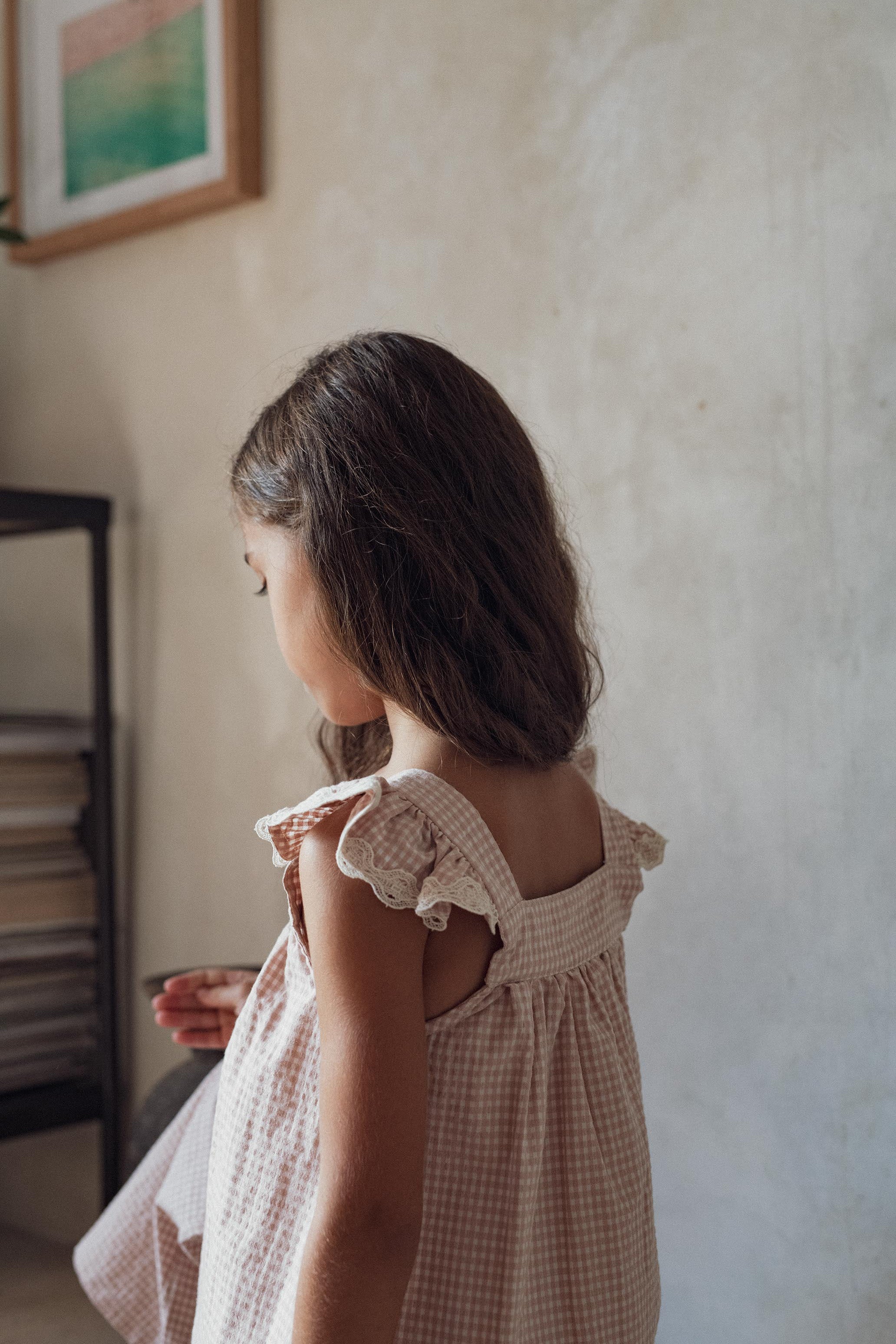 TOP DEMOISELLE | FR: VICHY NUDE | EN: NUDE GINGHAM